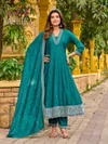 Yashika By Aanchi Vichitra Silk Embroidery Anarkali Kurtis Set 